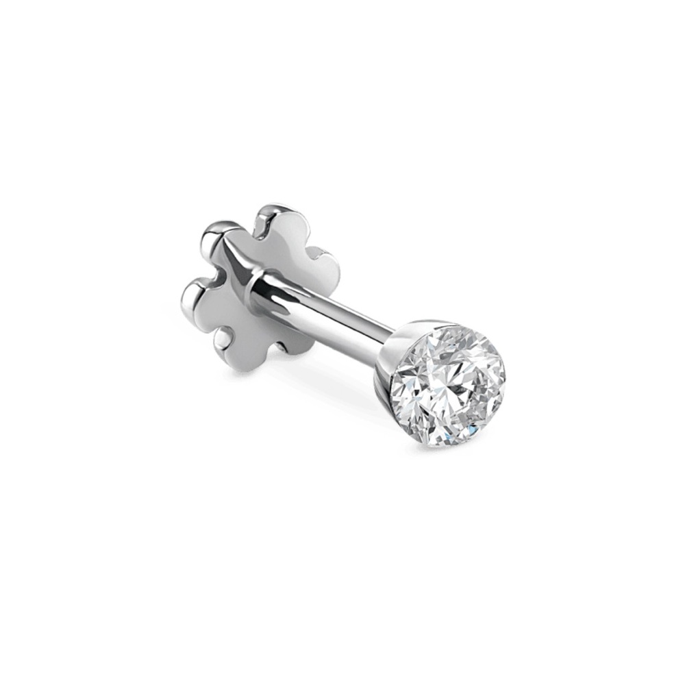 Maria Tash Invisible Set Diamond Threaded Stud Earring 2mm